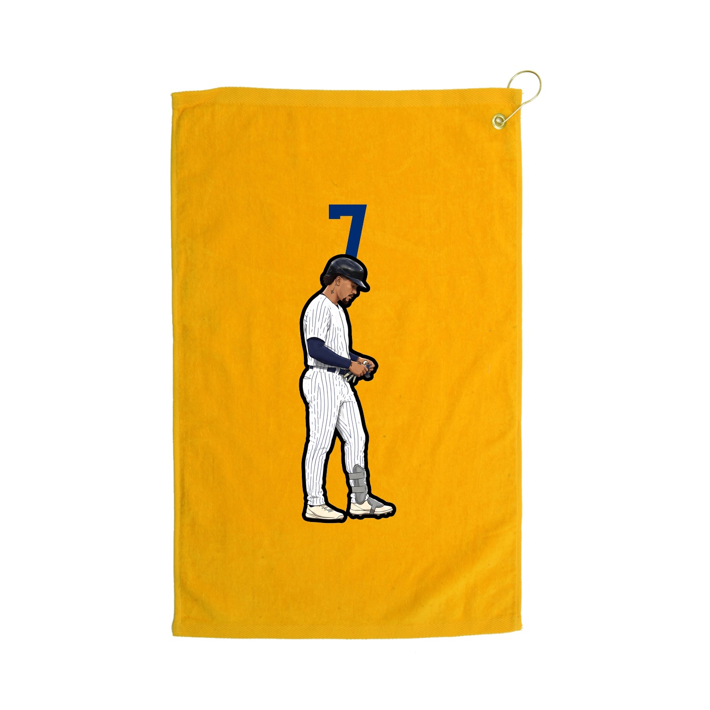 Golf Towel — Number Top in Gold