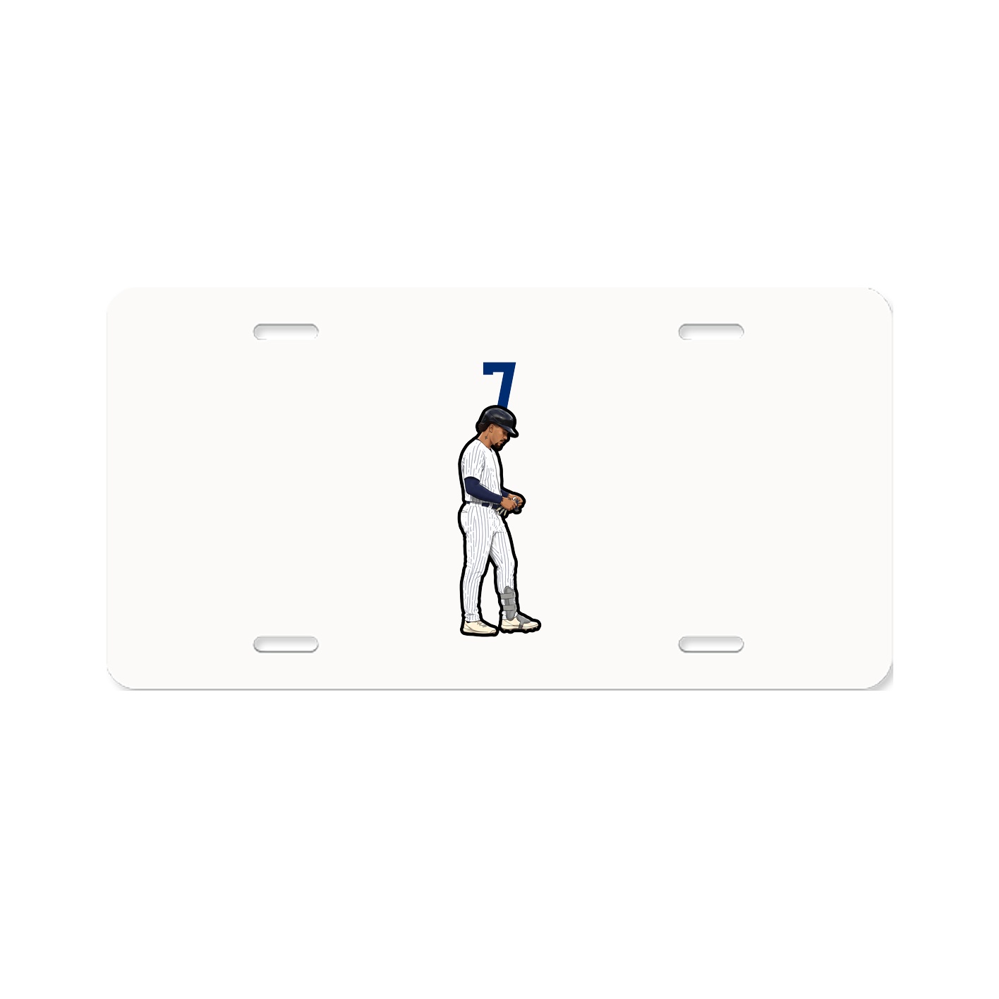License Plate — Number Top in Classic