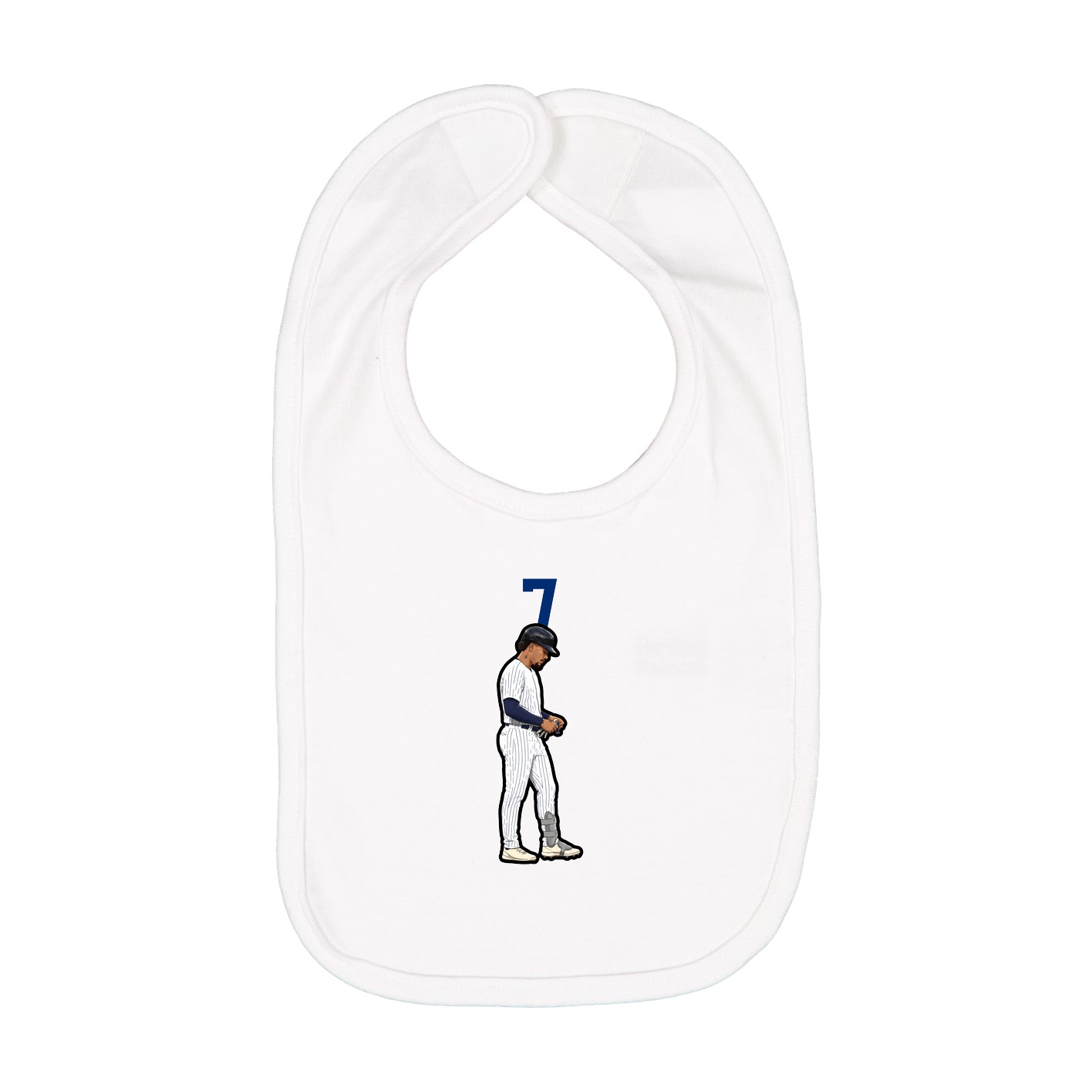 Infant Bib — Number Top in White