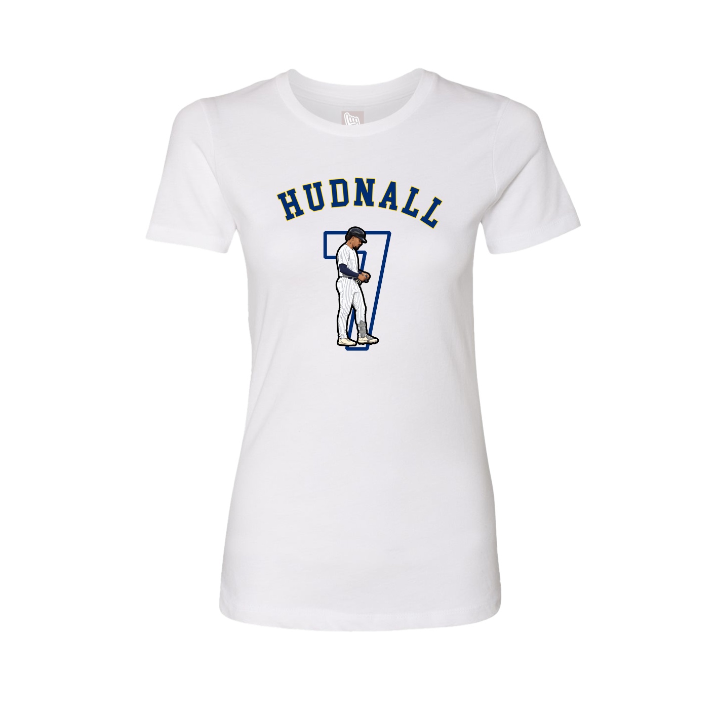 Fitted Women's Tee — Shirsey Arch in White