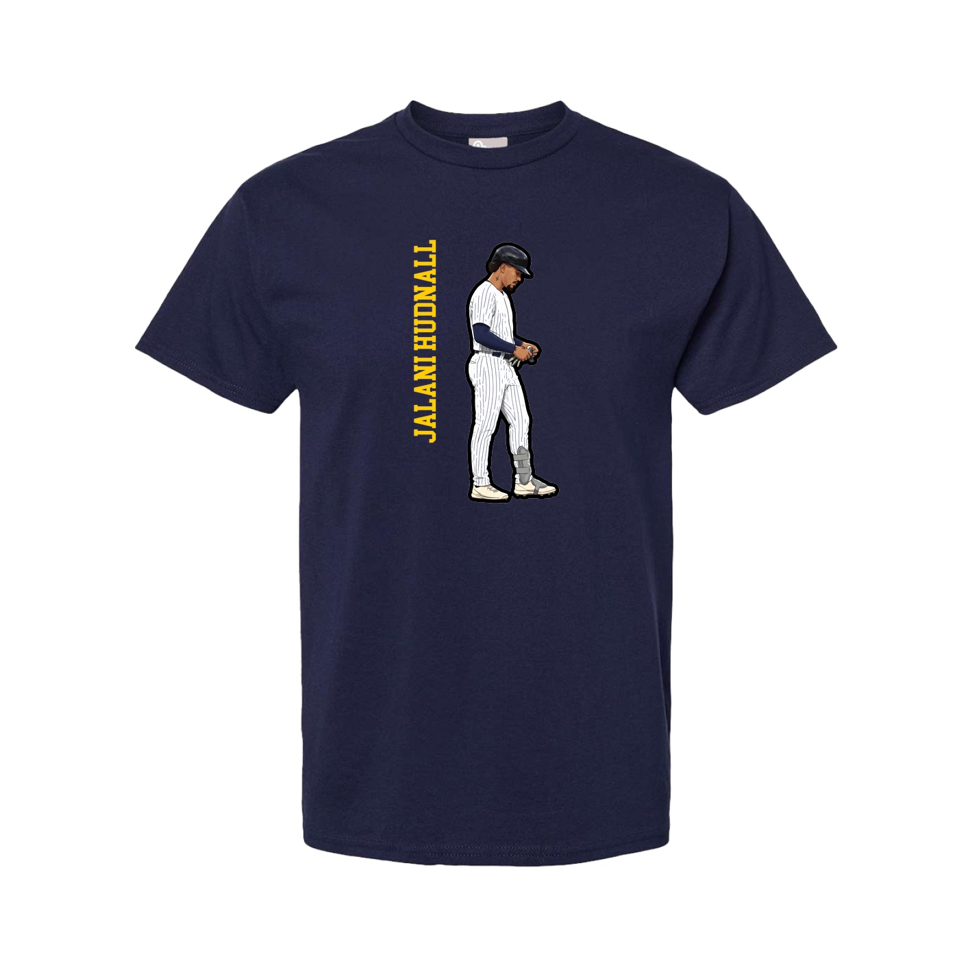 Tee — Name Vertical in Navy