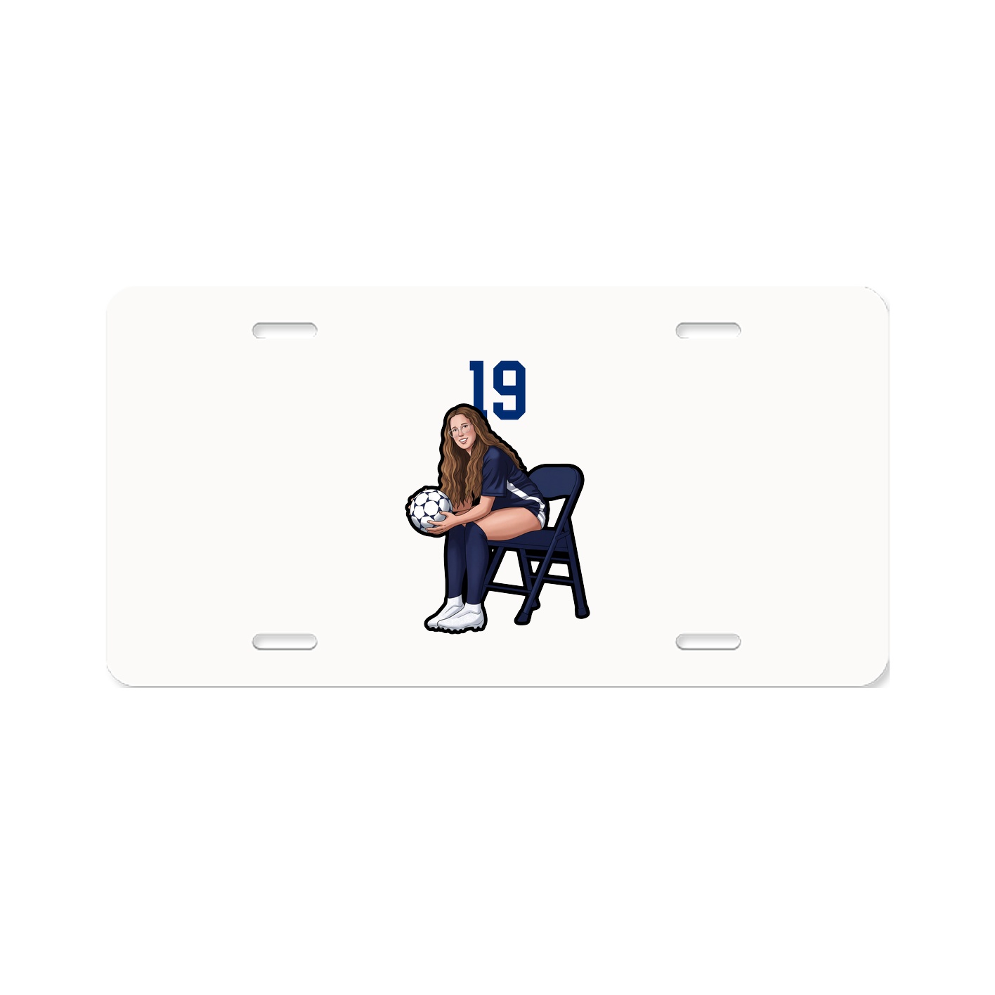 License Plate — Number Top in Classic