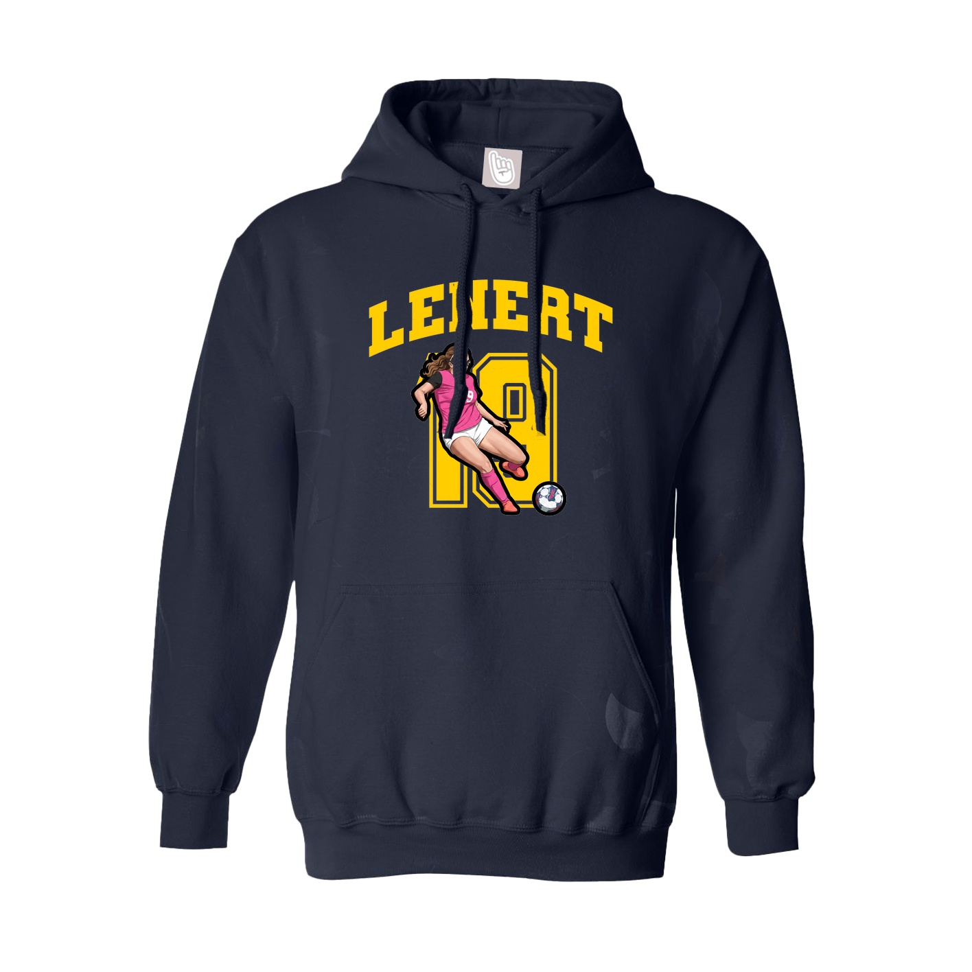 Hoodie — Number in Navy