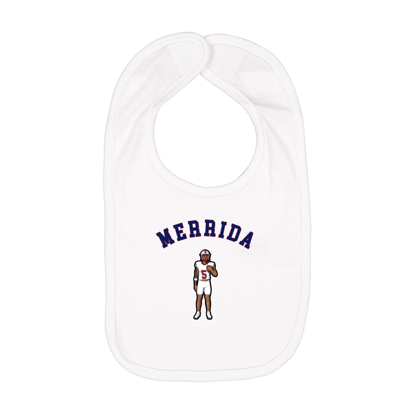 Infant Bib — Shirsey Arch in White