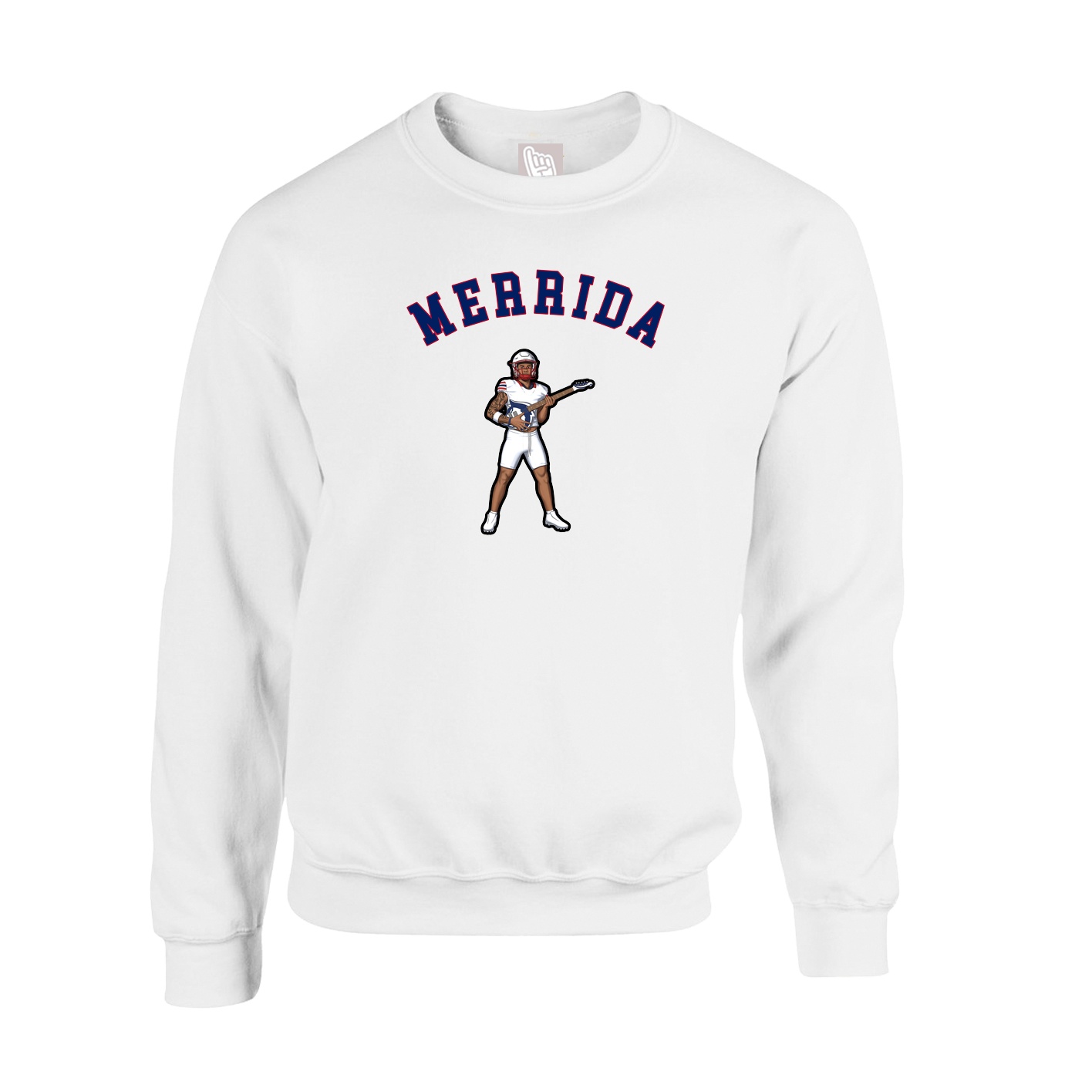 Fleece Crew — Shirsey Arch in White