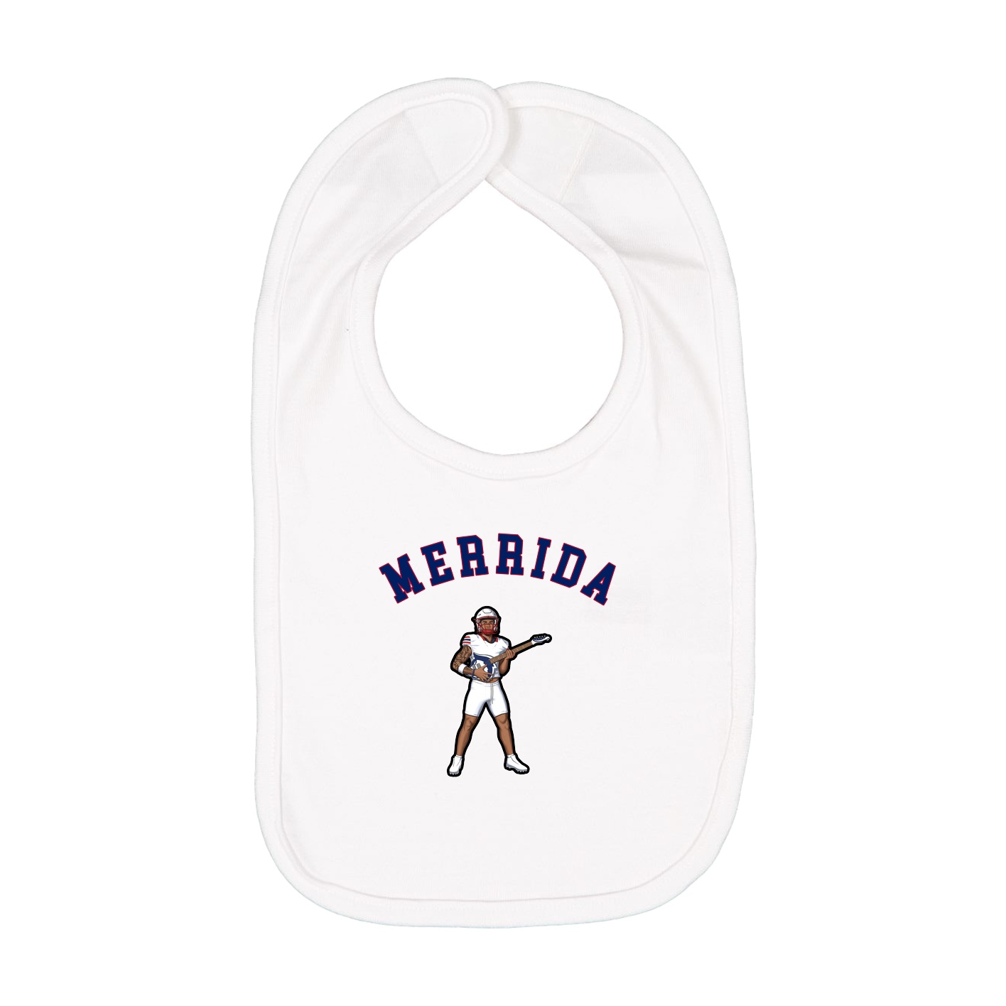Infant Bib — Shirsey Arch in White