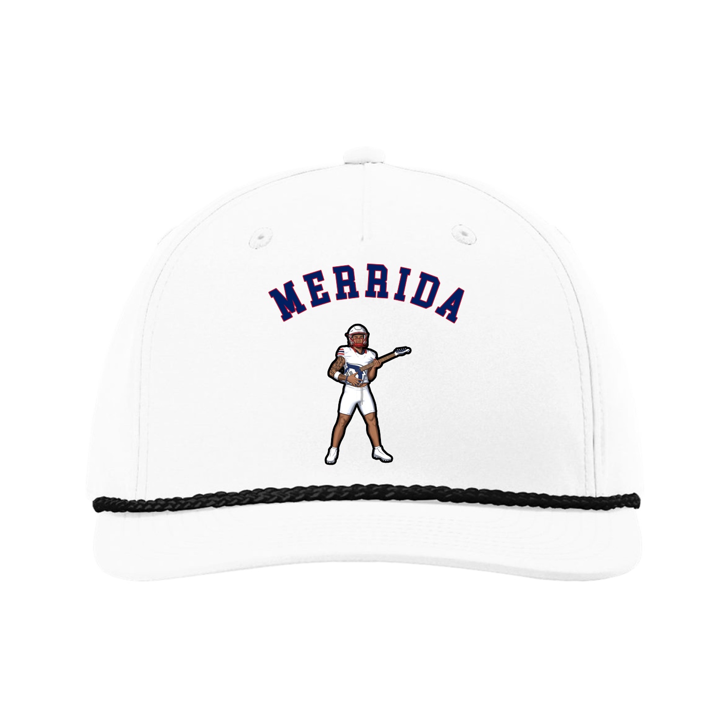 Five-Panel Classic Rope Cap — Shirsey Arch in White