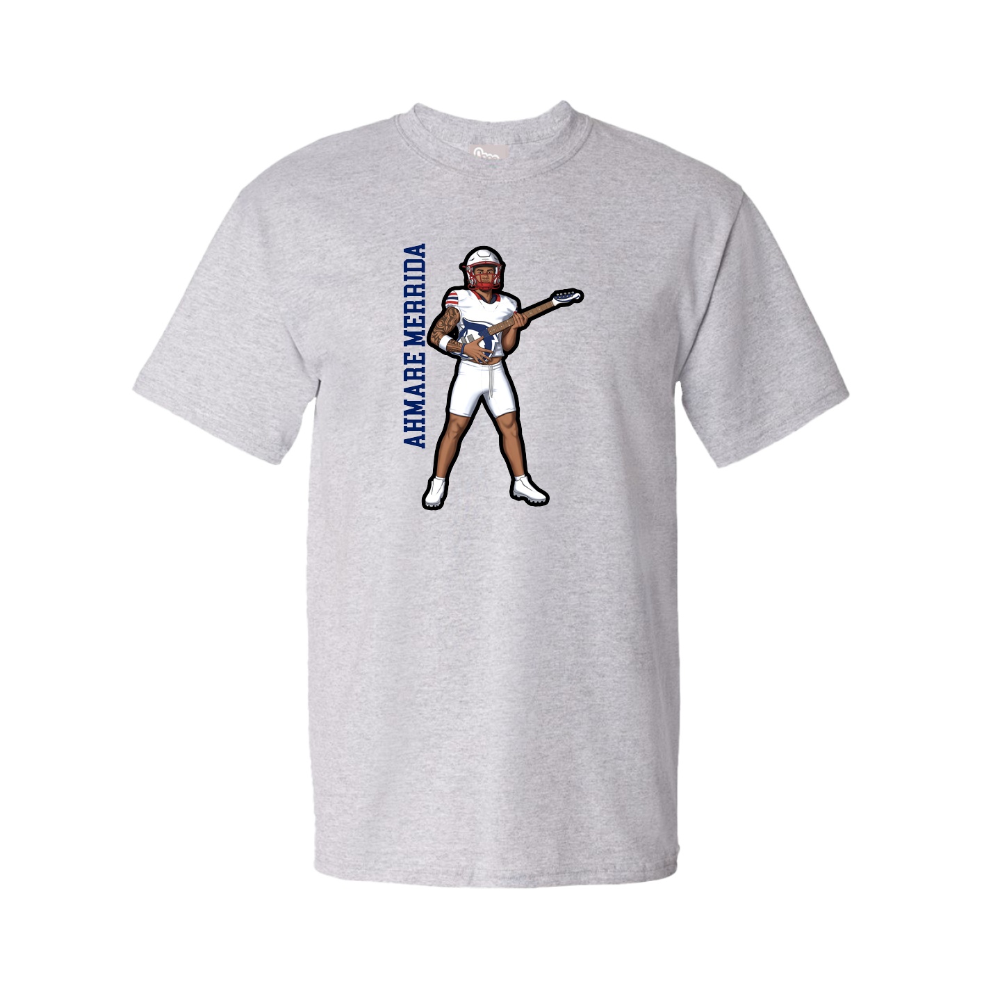 Youth Tee — Name Vertical in Grey