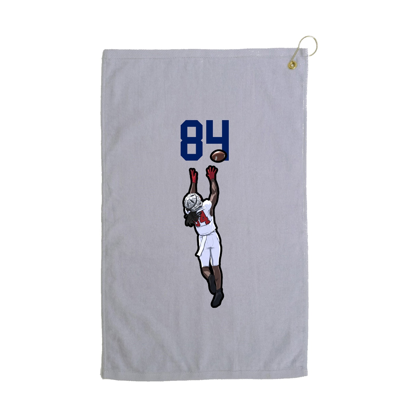 Golf Towel — Number Top in Grey