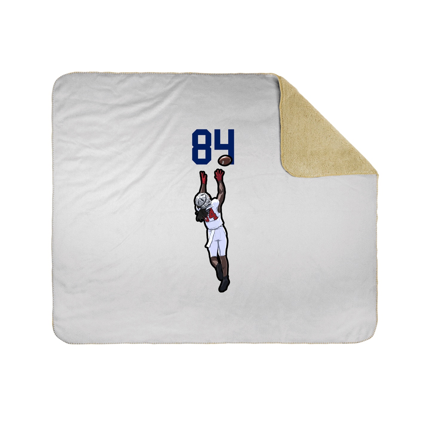 Throw Blanket — Number Top in White