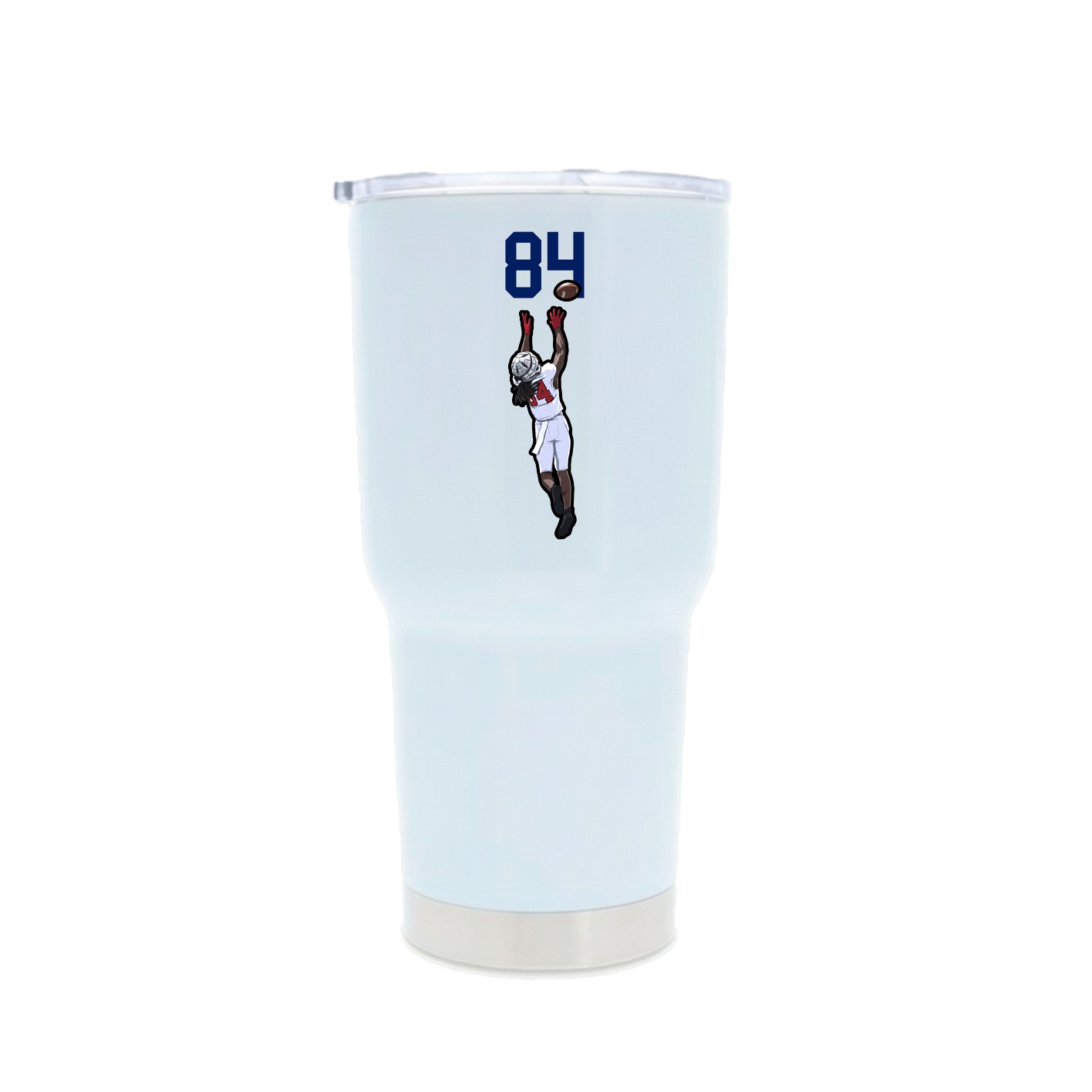 30oz Stainless Steel Tumbler — Number Top in White