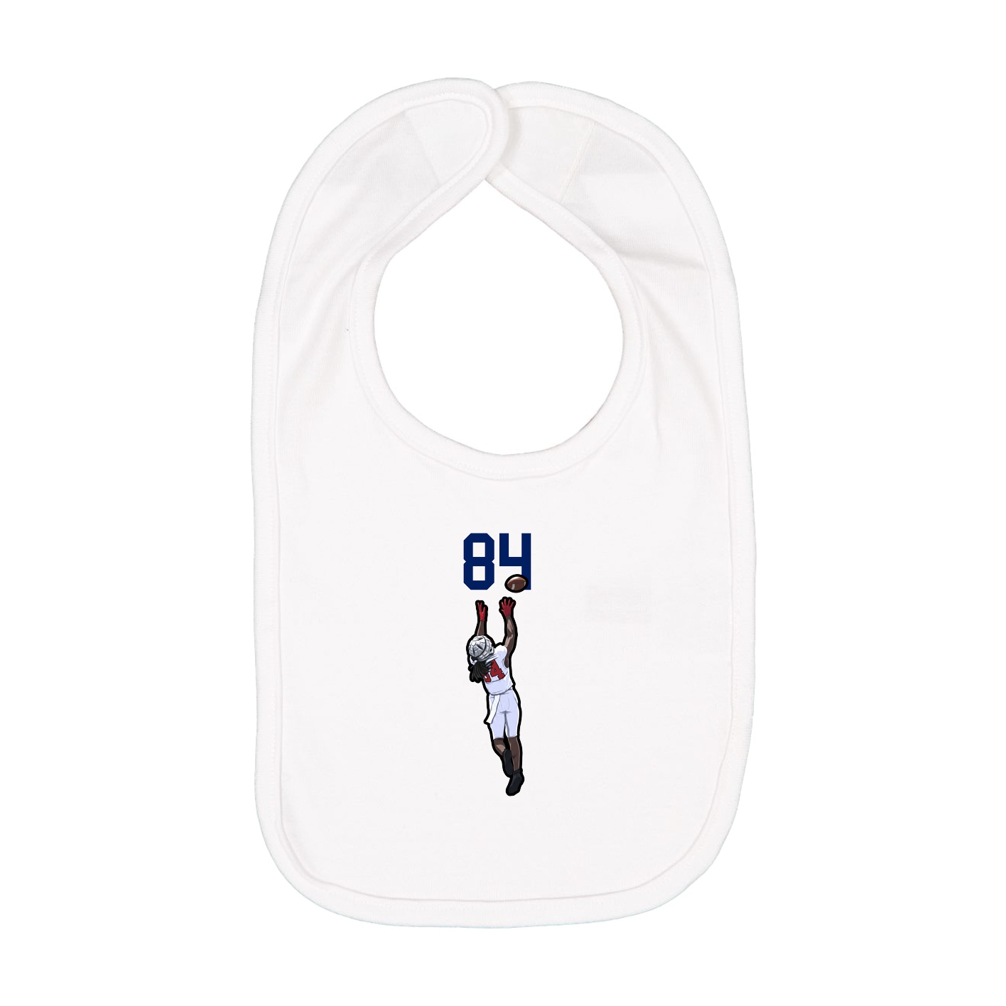 Infant Bib — Number Top in White