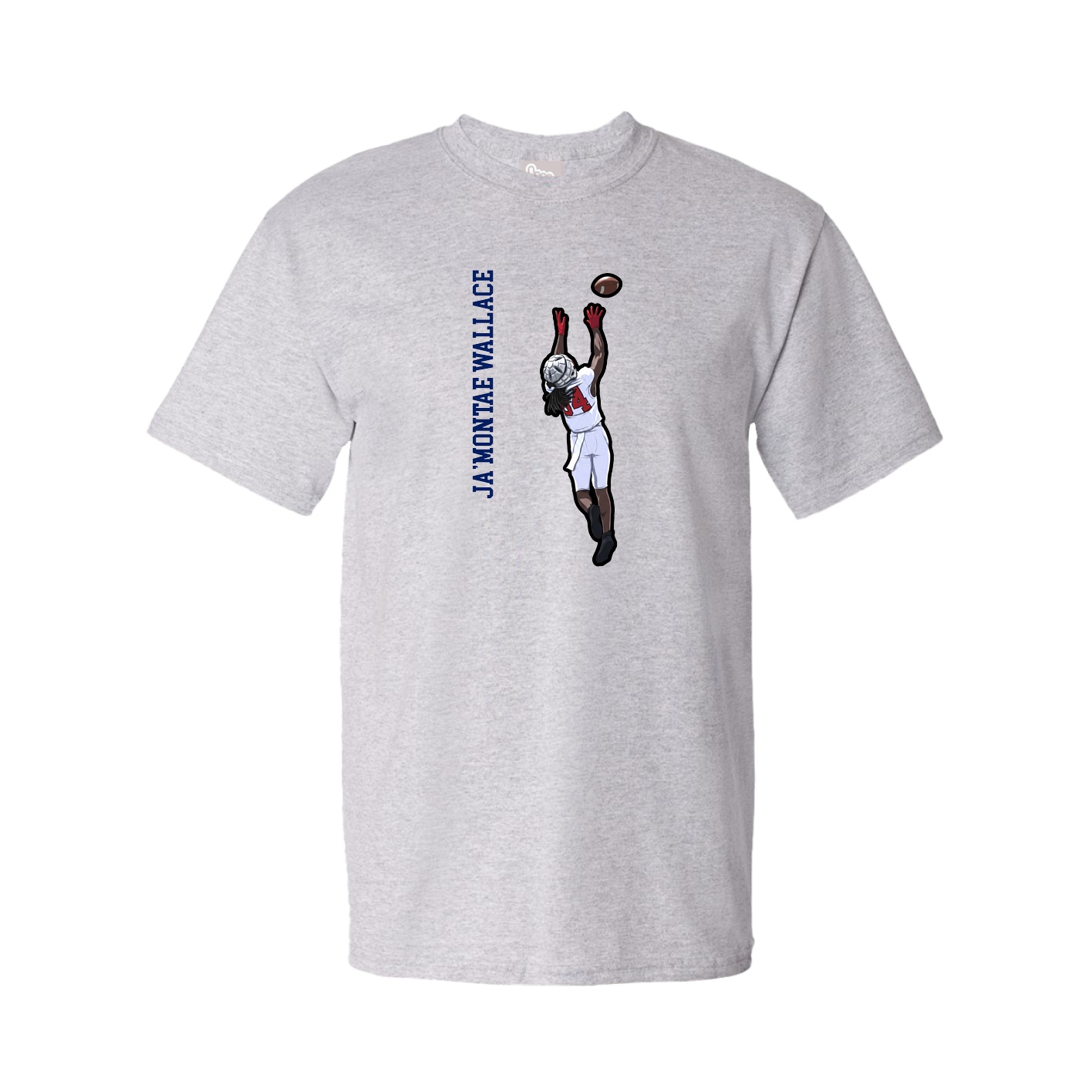 Tee — Name Vertical in Grey