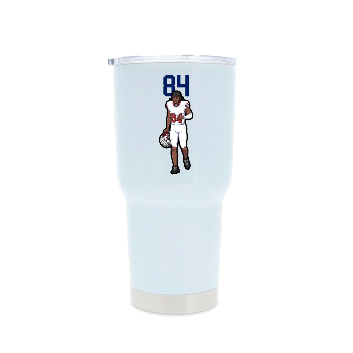 30oz Stainless Steel Tumbler — Number Top in White