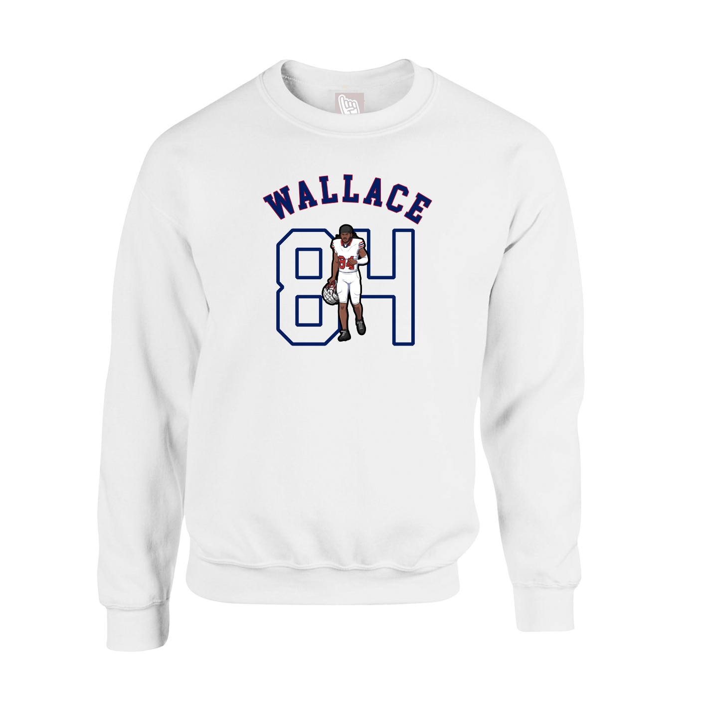 Fleece Crew — Shirsey Arch in White