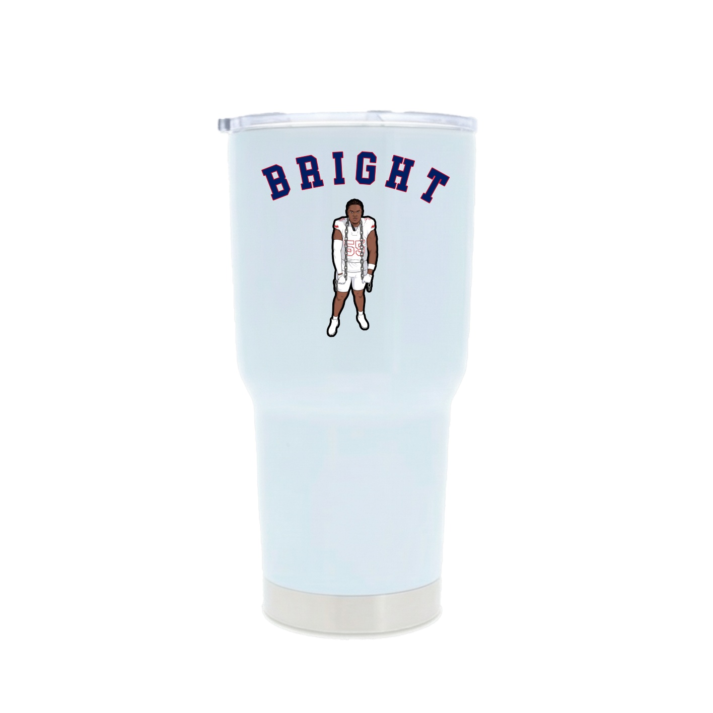 30oz Stainless Steel Tumbler — Shirsey Arch in White