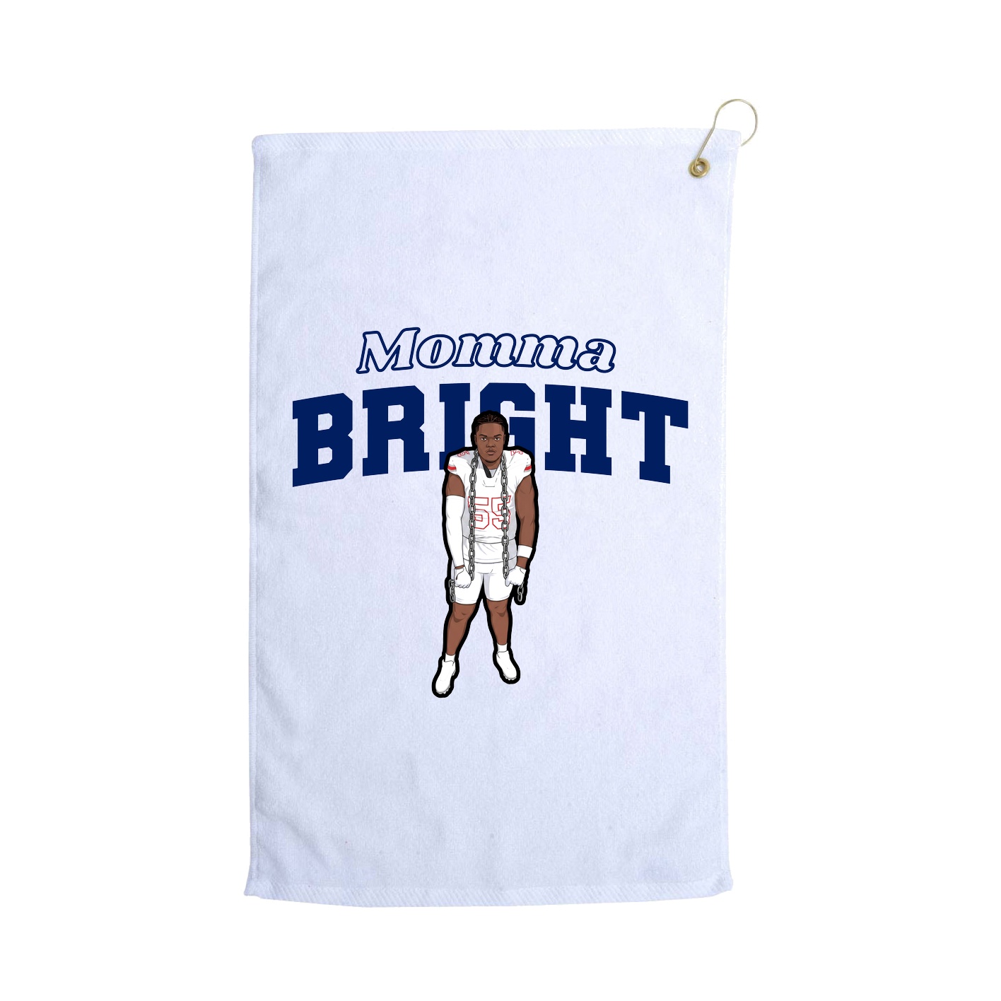 Golf Towel — Mothers Day Block in White