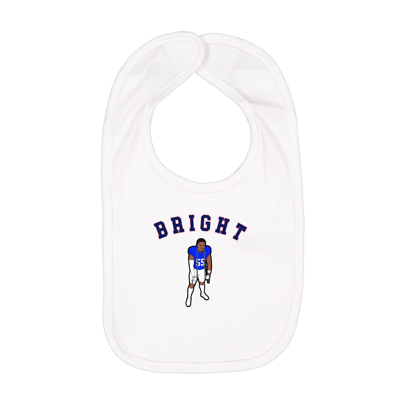 Infant Bib — Shirsey Arch in White