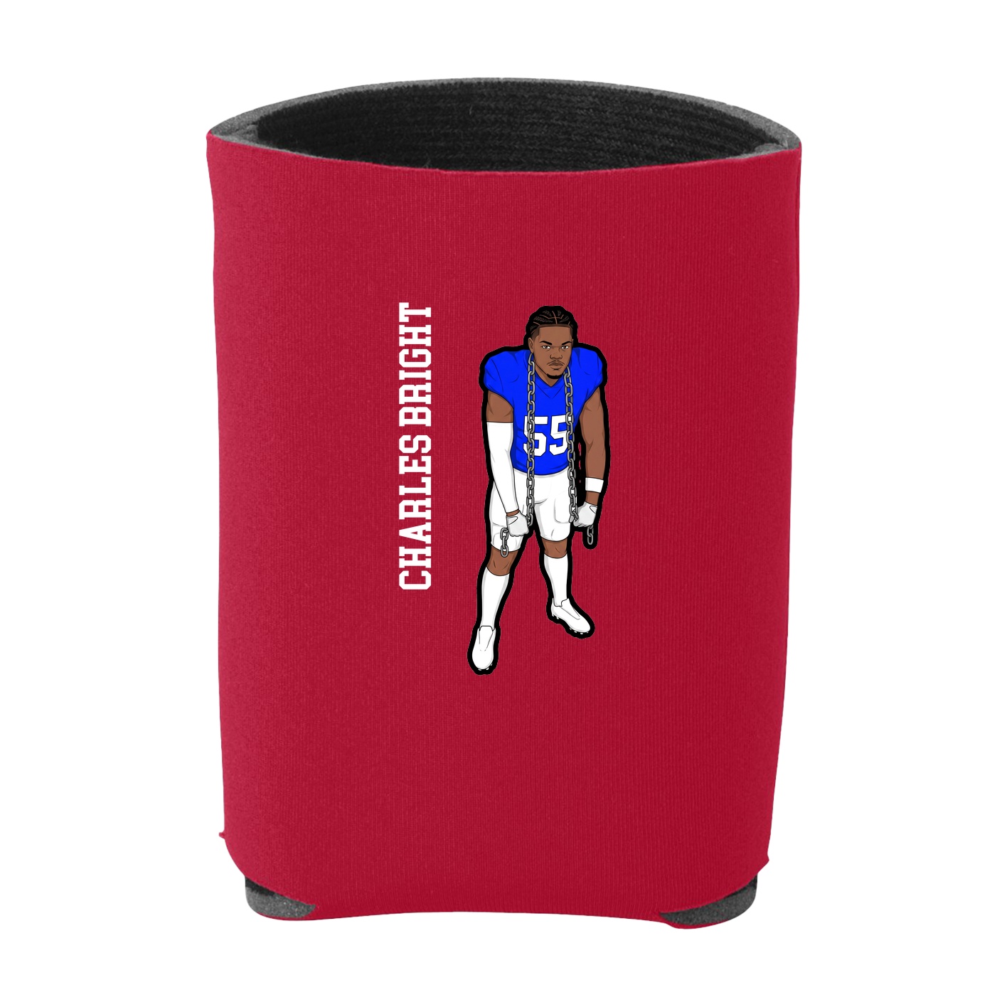 Can Holder — Name Vertical in Red