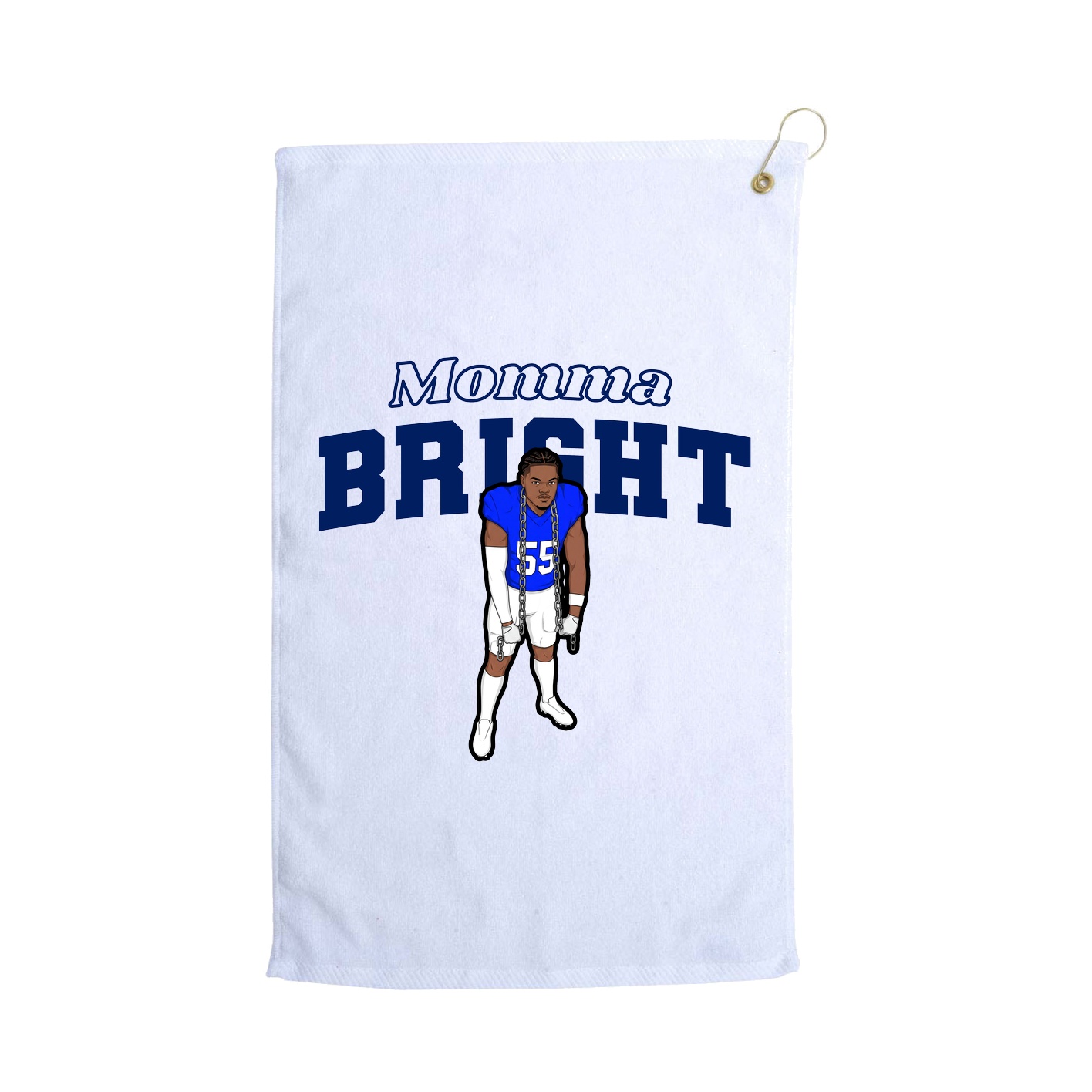 Golf Towel — Mothers Day Block in White