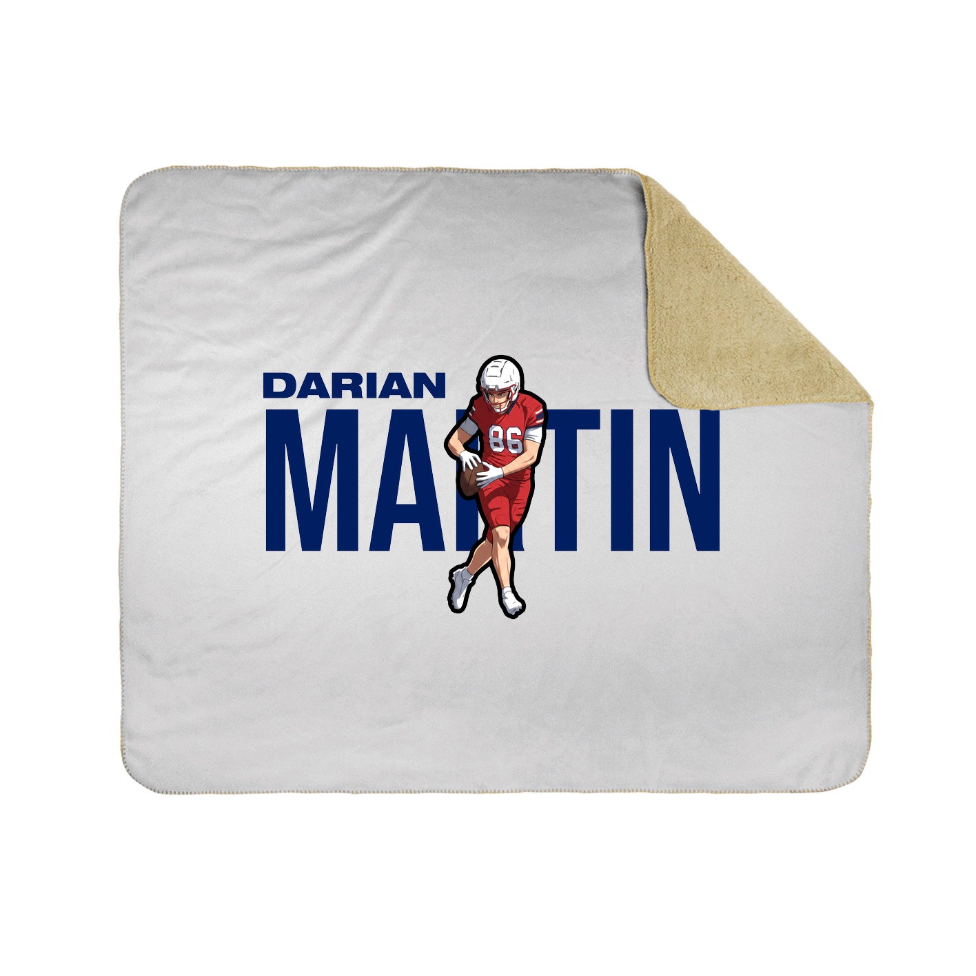 Throw Blanket — Player Name in White