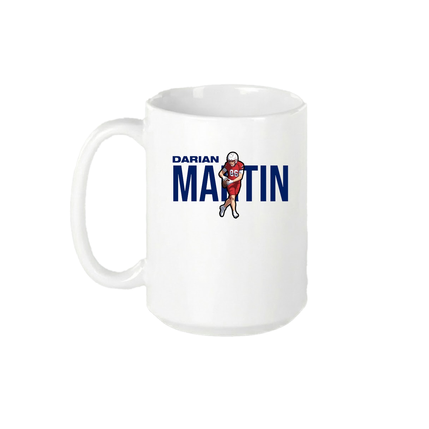 15oz Coffee Mug — Player Name in White