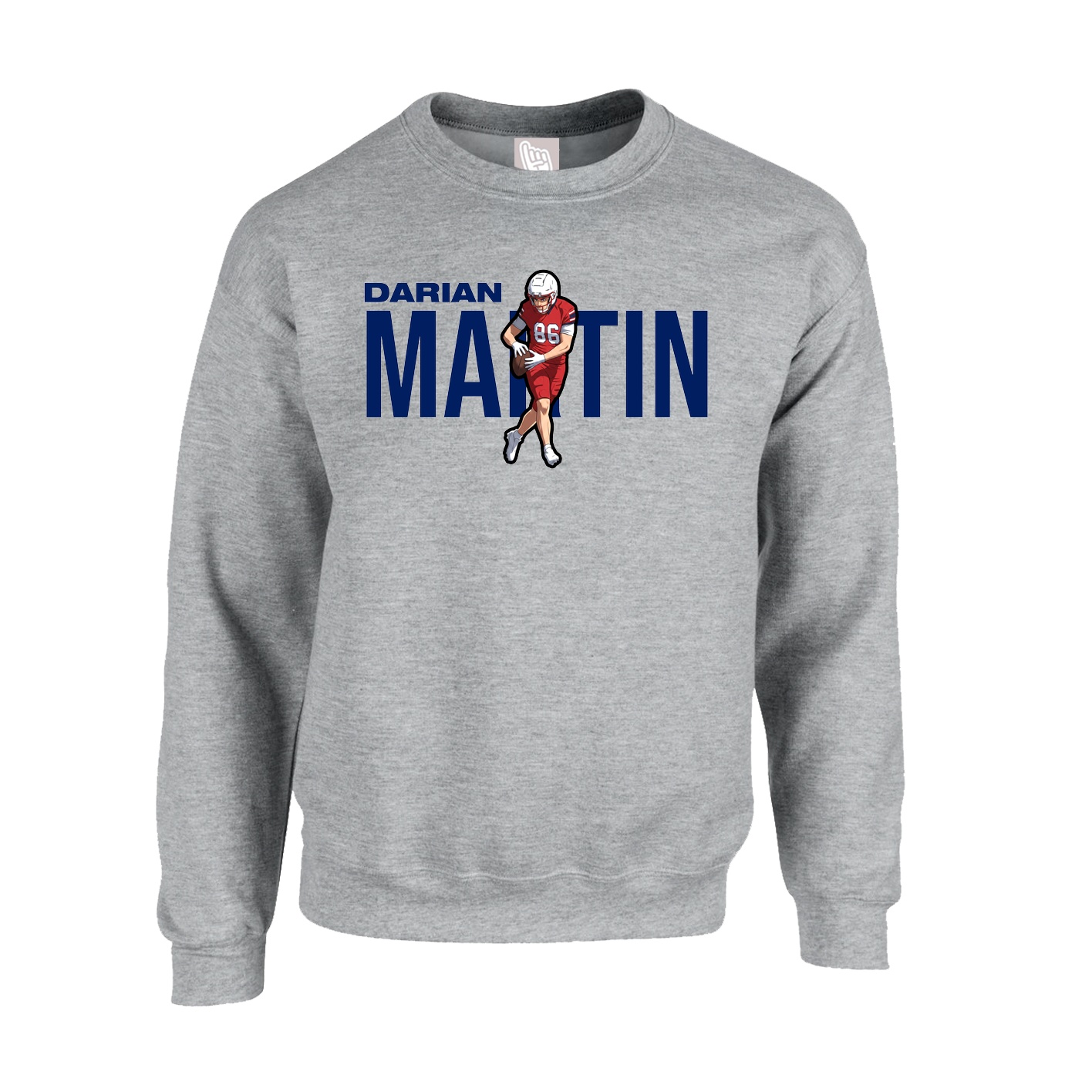 Fleece Crew — Player Name in Grey