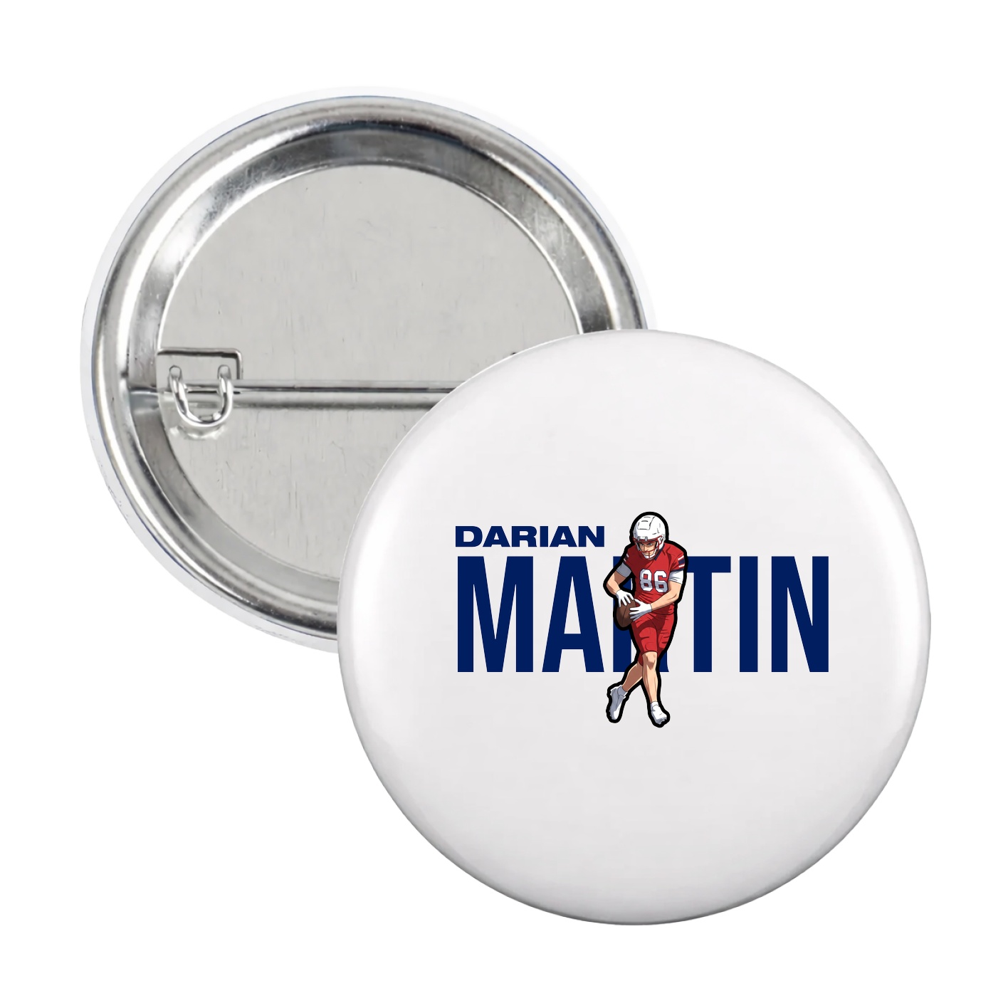Game Day Button — Player Name in White