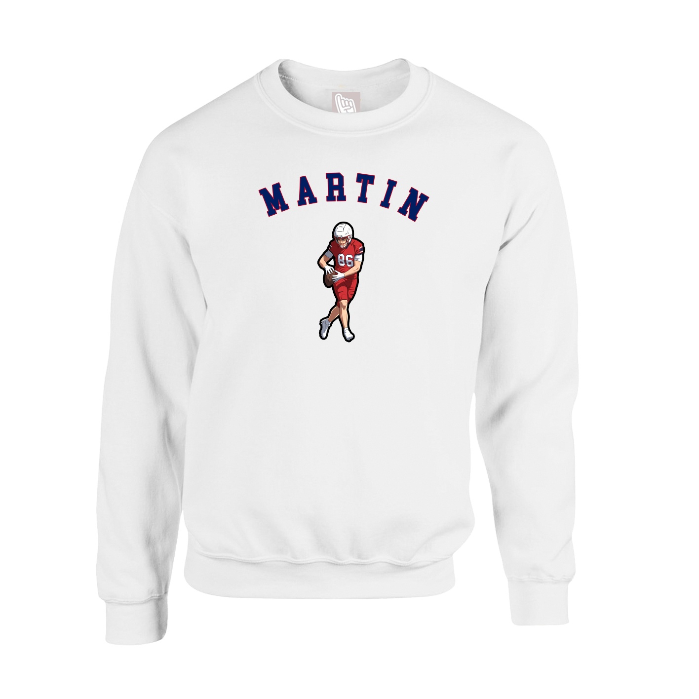 Fleece Crew — Shirsey Arch in White