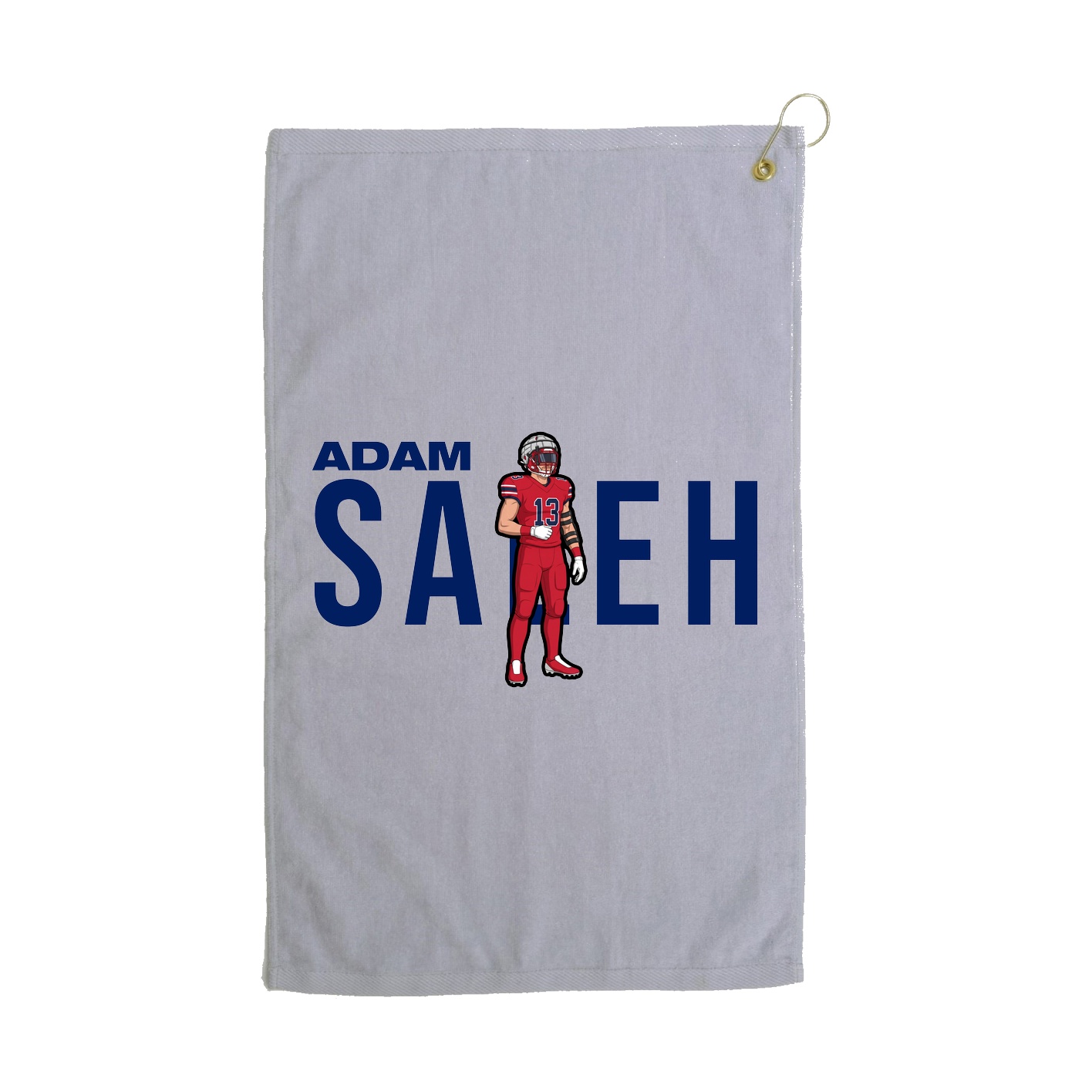 Golf Towel — Player Name in Grey