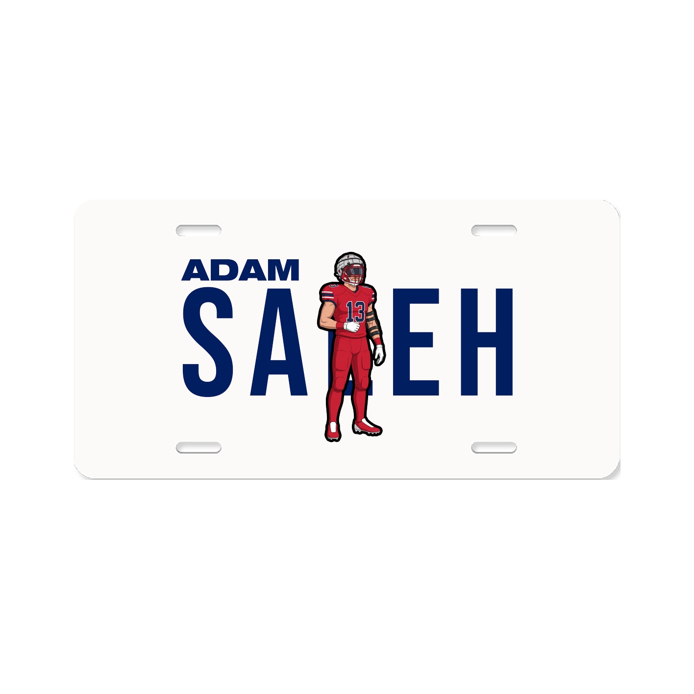 License Plate — Player Name in Classic