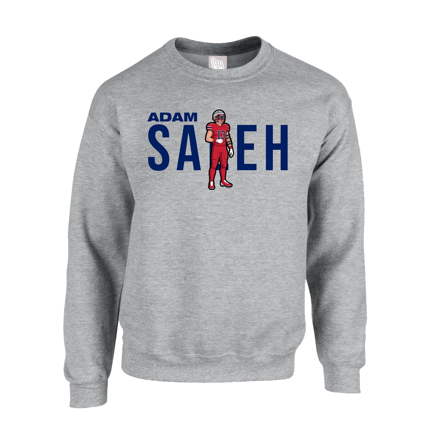Fleece Crew — Player Name in Grey
