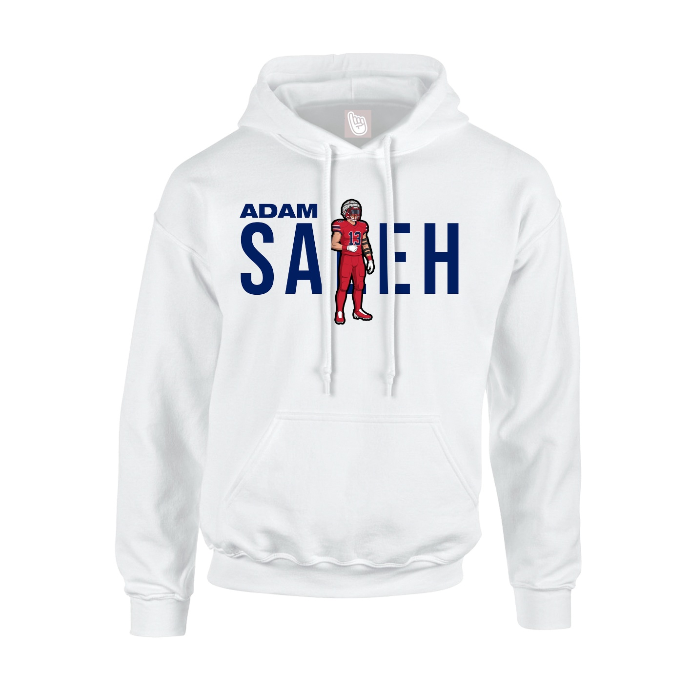 Youth Hoodie — Player Name in White