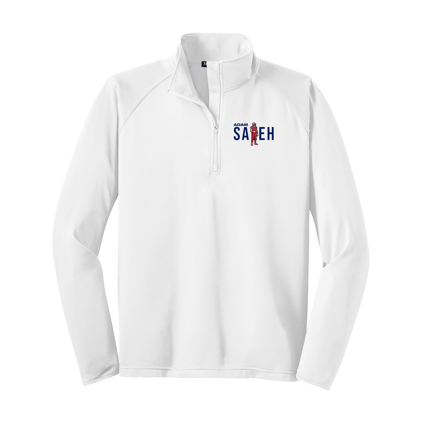 Q-Zip Pullover — Player Name in White