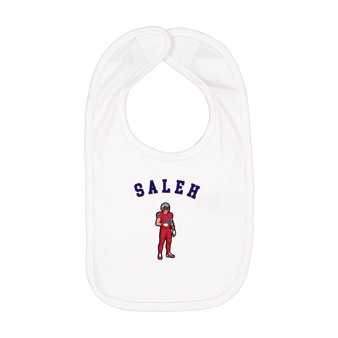 Infant Bib — Shirsey Arch in White