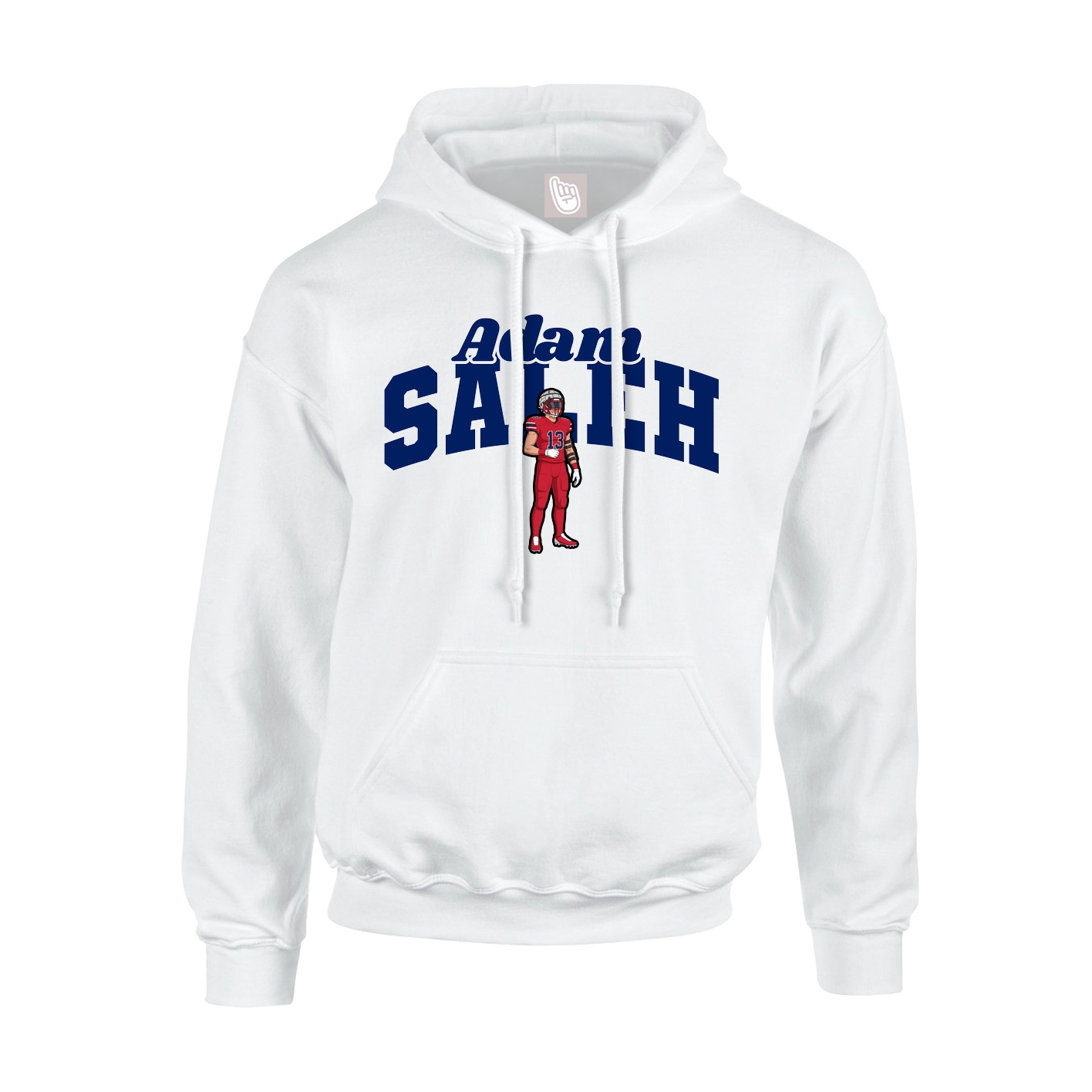 Youth Hoodie — Signature Arch in White