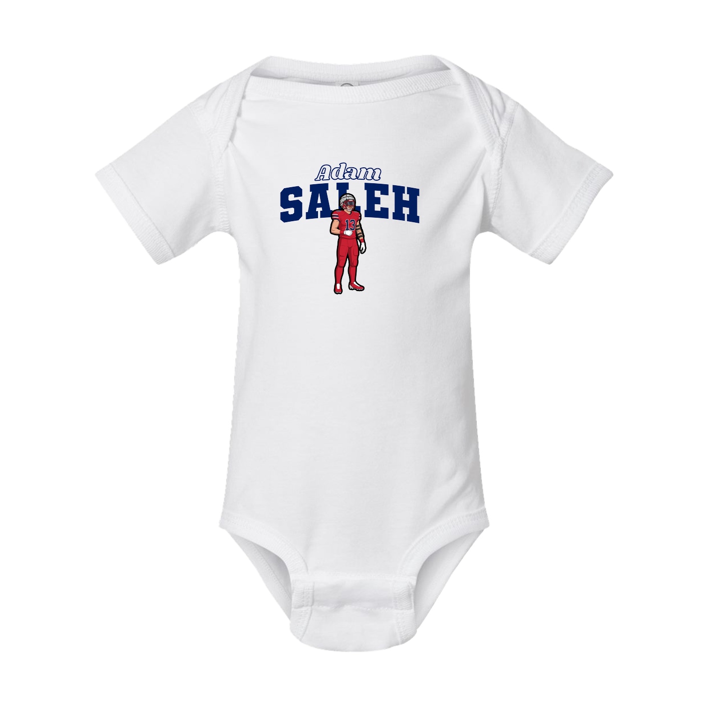 Baby Onesie — Name Arch in White