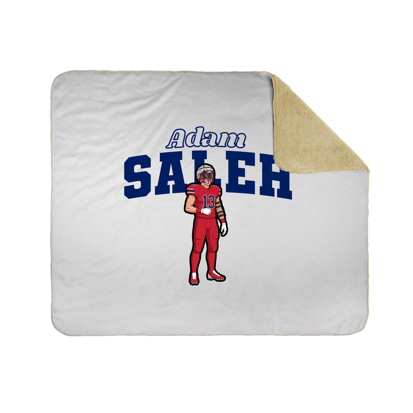 Throw Blanket — Name Arch in White