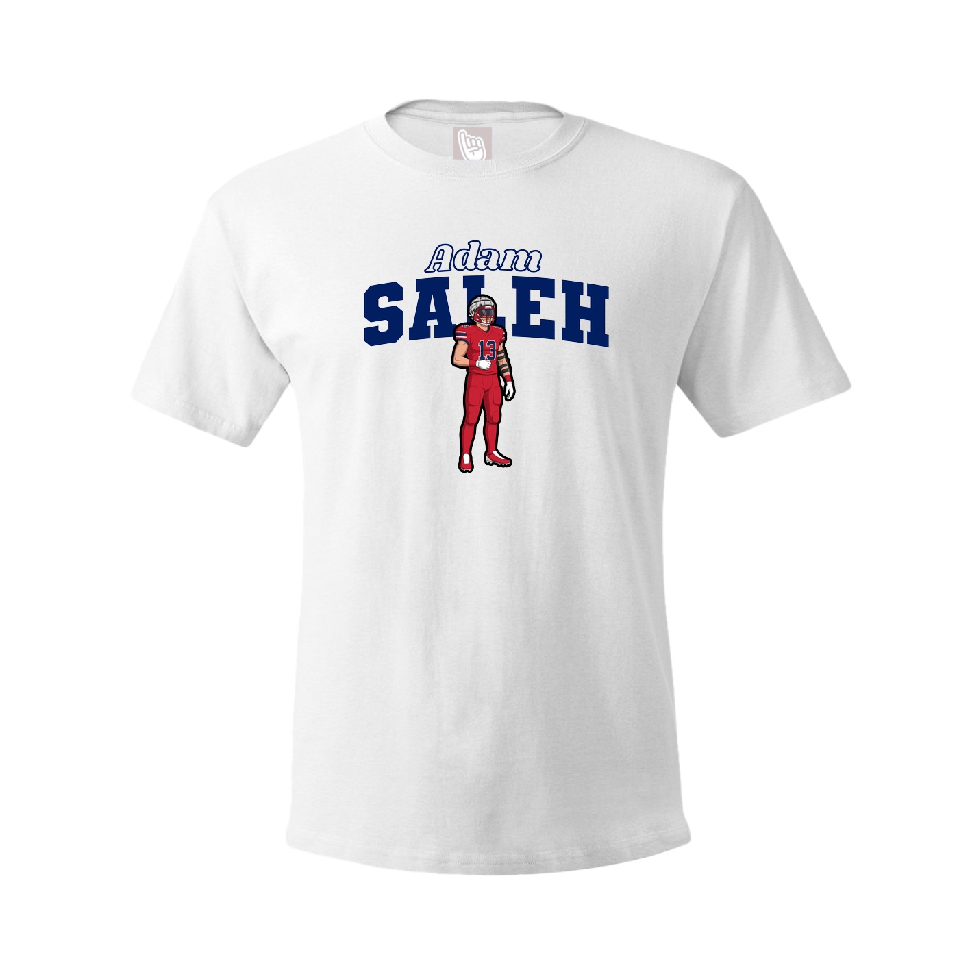 Youth Tee — Name Arch in White