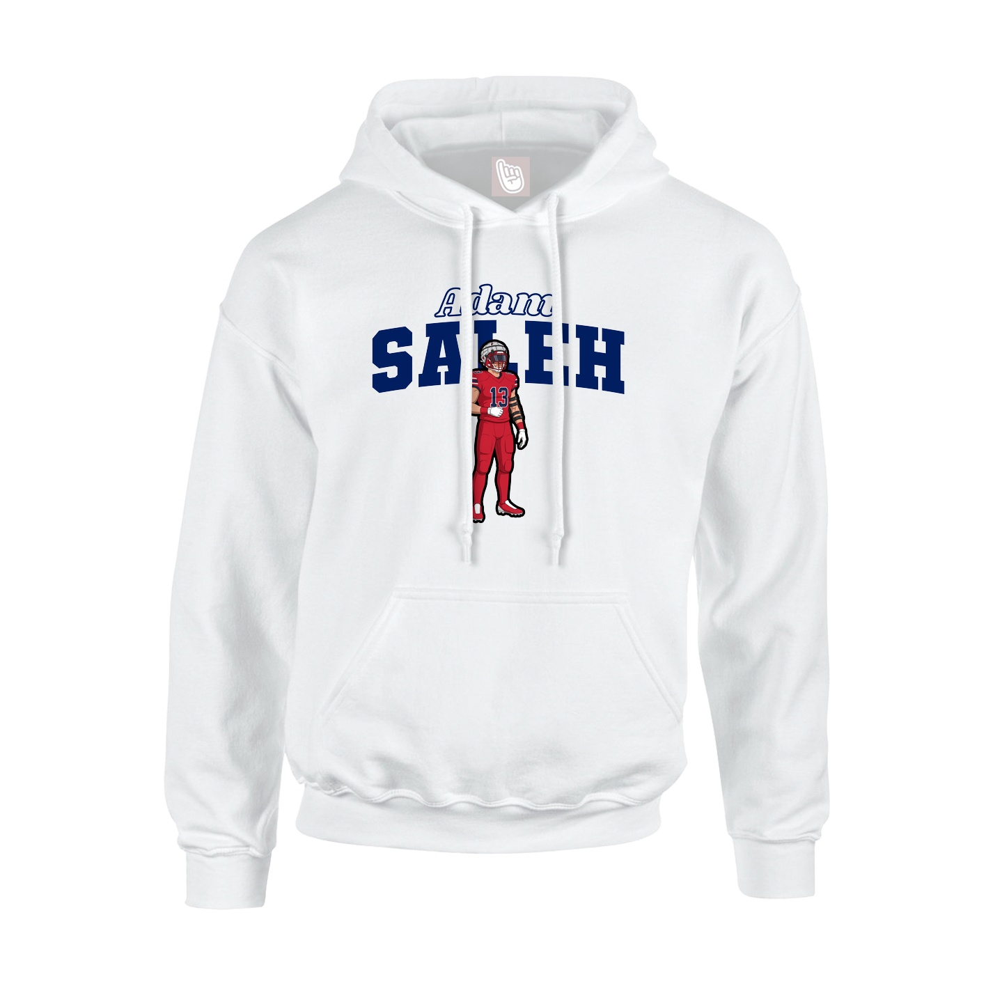 Hoodie — Name Arch in White