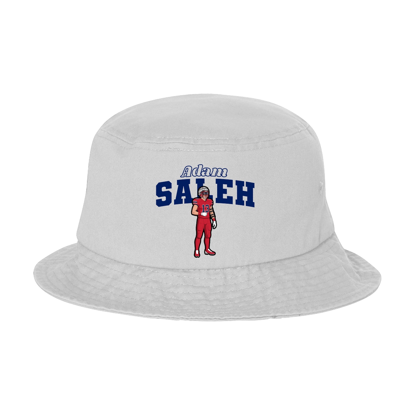 Bucket Cap — Name Arch in White