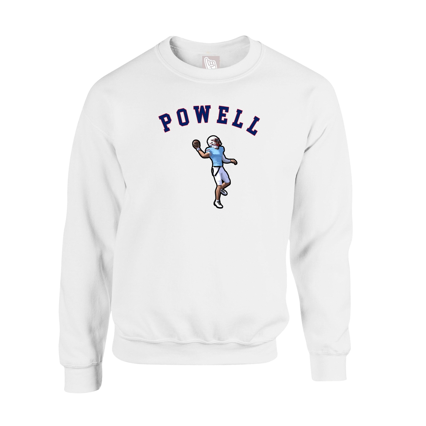 Fleece Crew — Shirsey Arch in White
