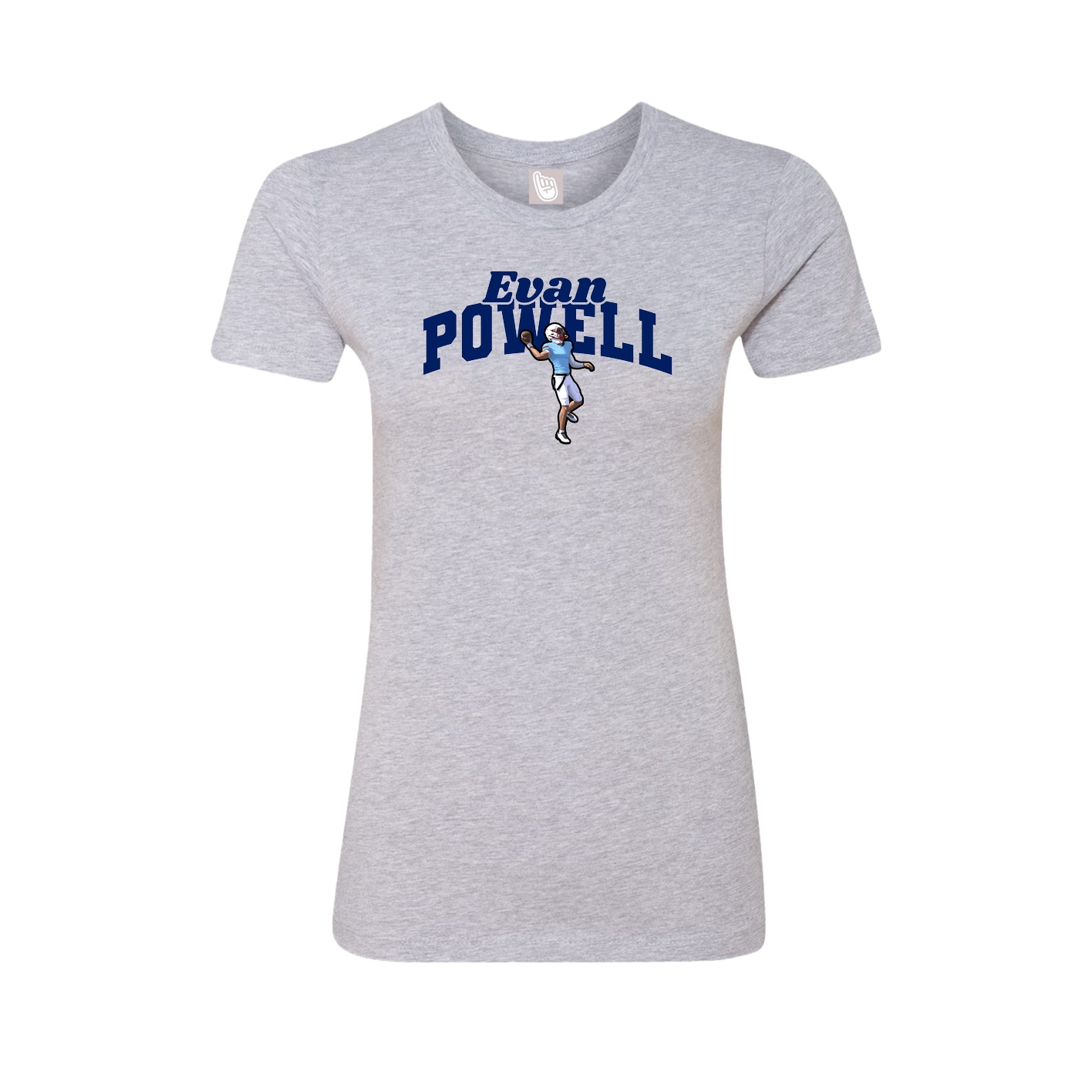 Fitted Women's Tee — Signature Arch in Grey