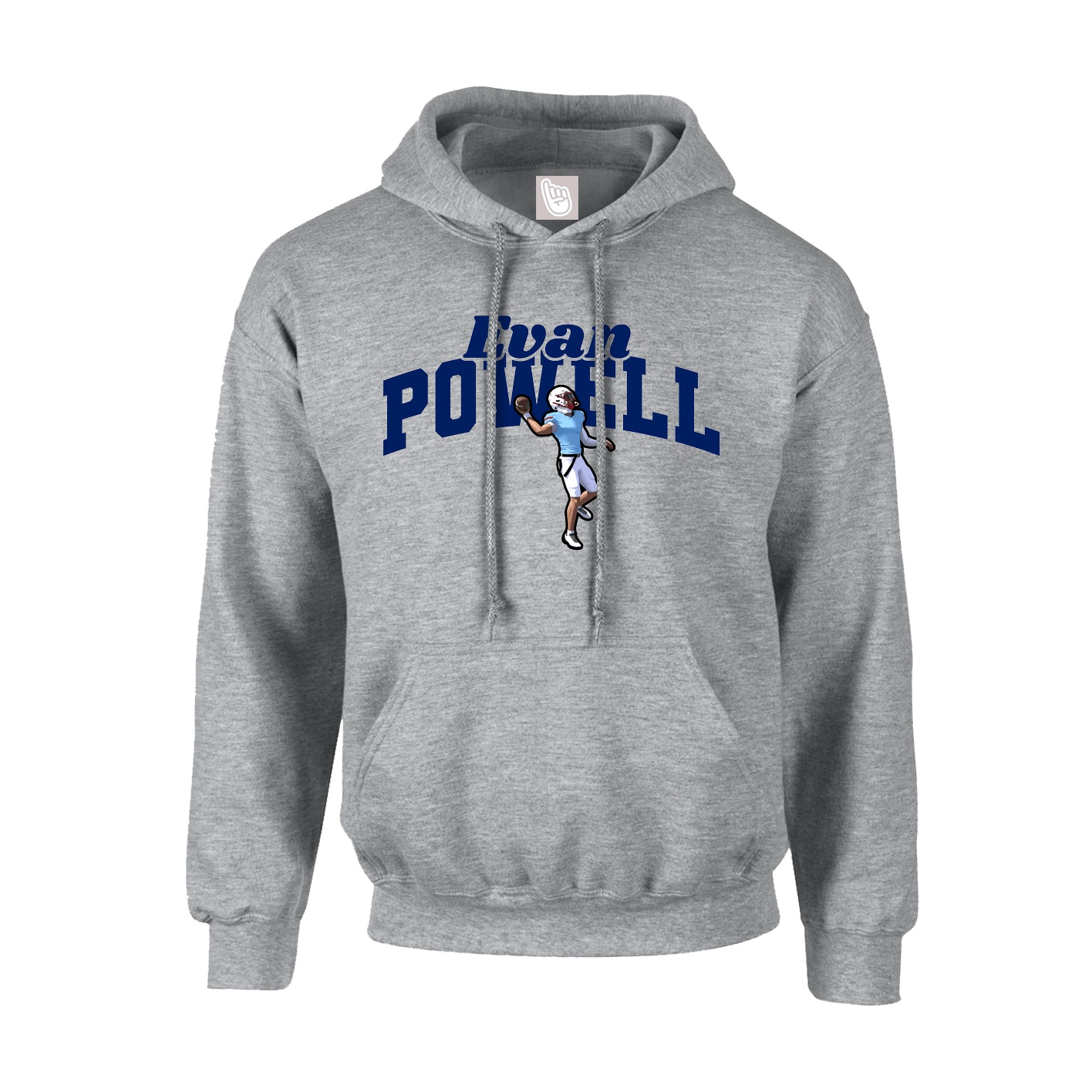 Youth Hoodie — Signature Arch in Grey