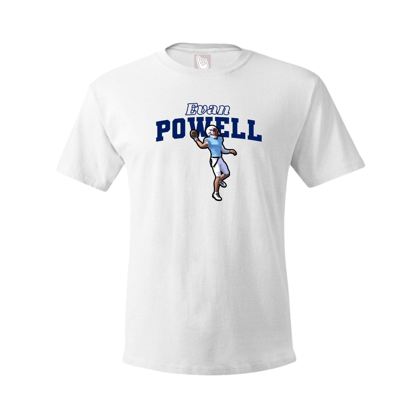 Youth Tee — Name Arch in White