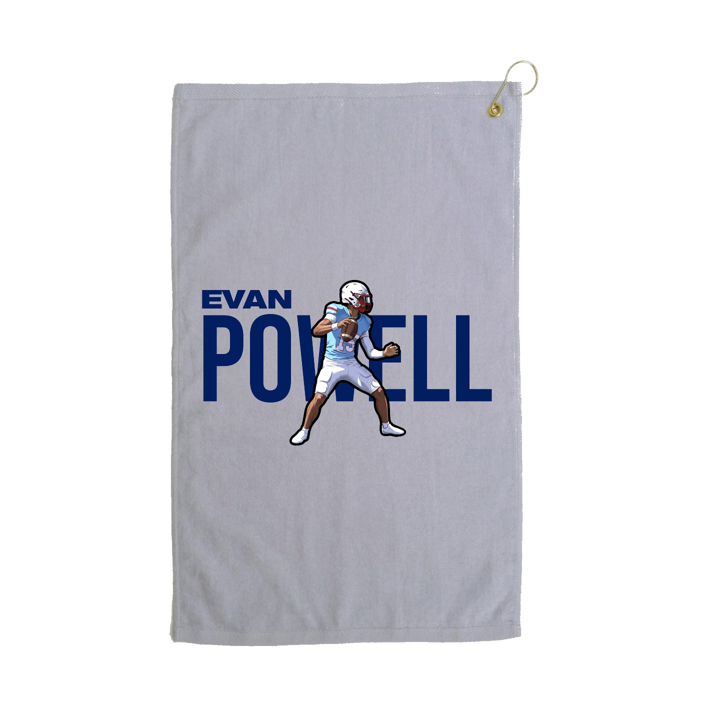 Golf Towel — Player Name in Grey