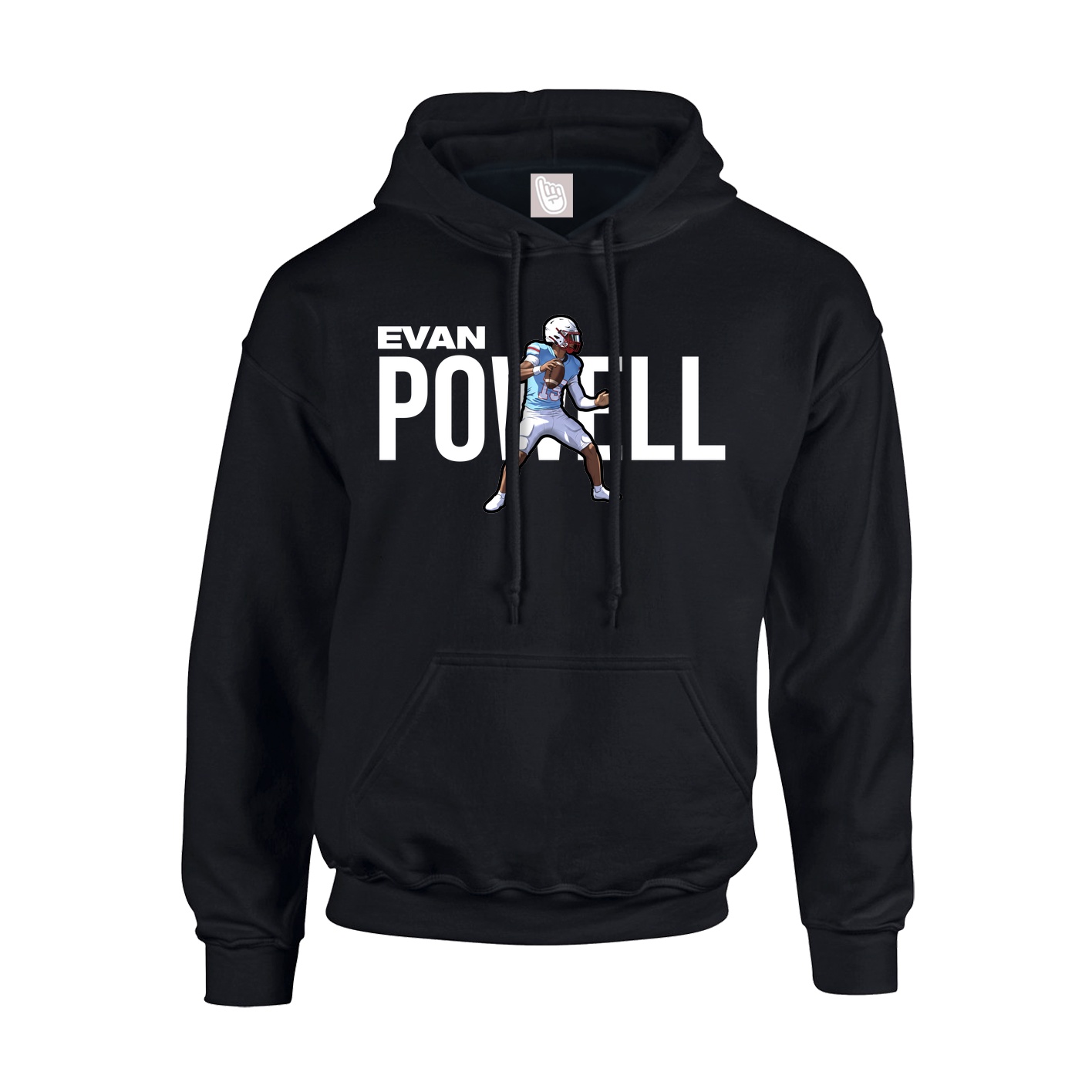 Youth Hoodie — Player Name in Black