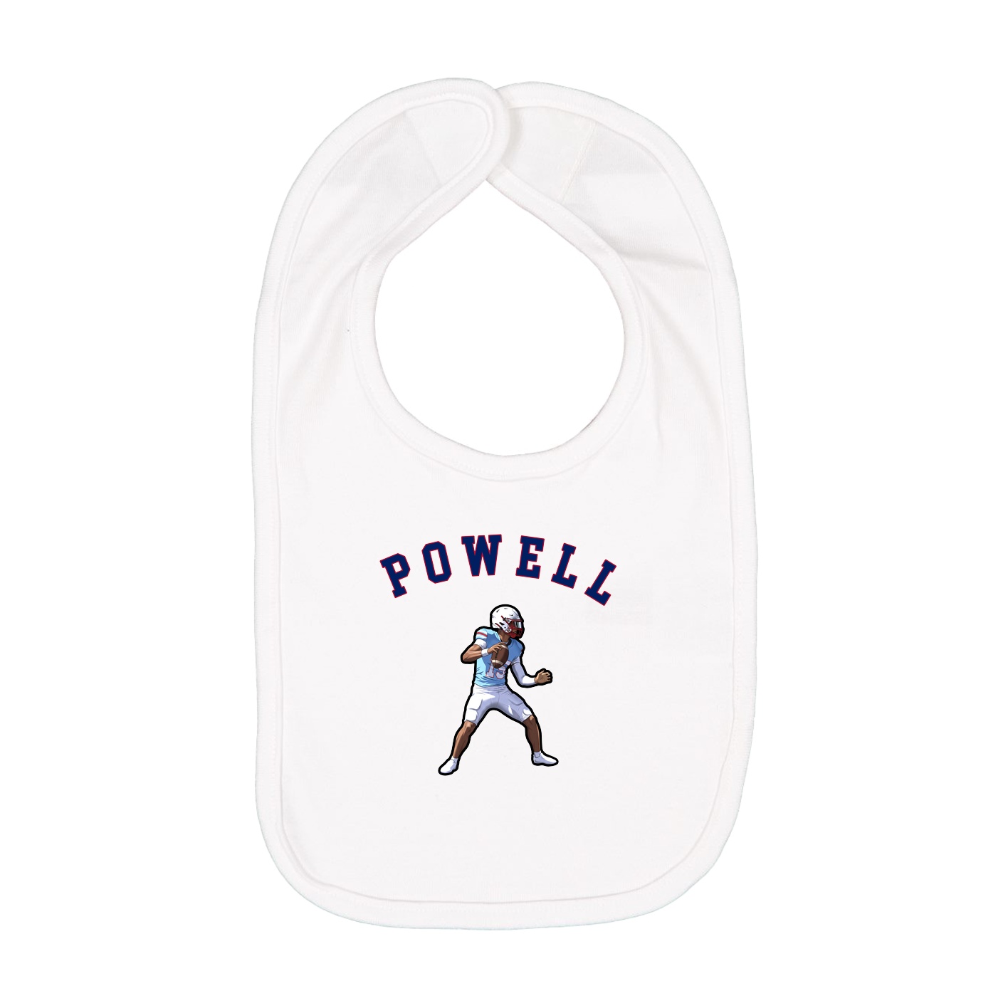 Infant Bib — Shirsey Arch in White