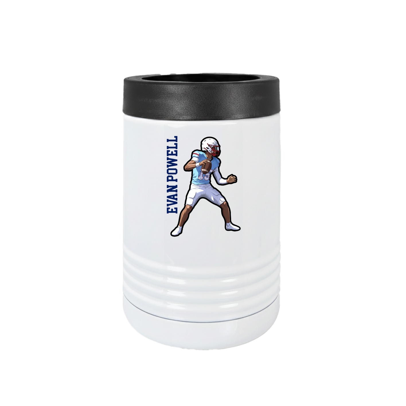 Beverage Holder — Name Vertical in White