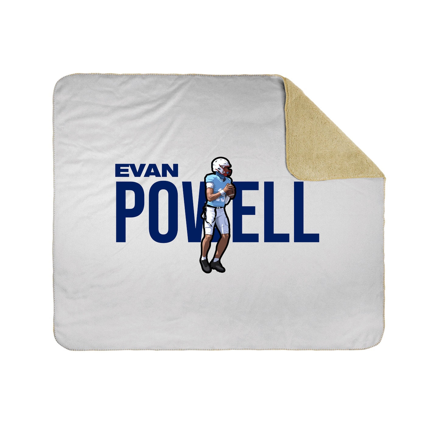 Throw Blanket — Player Name in White